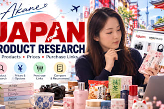 research and find japanese products for you