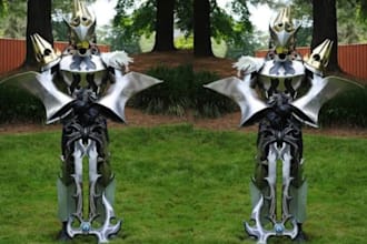 create custom wearable armor cosplay helmet 3d props fantasy knight weapons