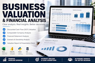 perform business valuation dcf and financial analysis