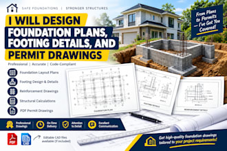 design foundation plans, footing details, and permit drawings