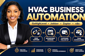 set up hvac automation with gohighlevel, jobber, zapier and n8n