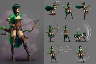 design rig 2d game animation character animation in spine pro for game art