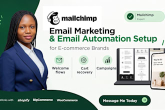setup mailchimp email marketing, automation, mailchimp flows, templates