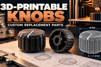 design 3d, printable replacement knobs for vintage audio equipment