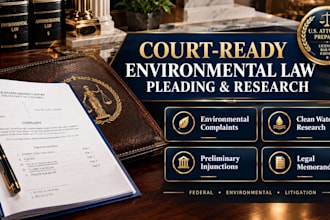 draft an environmental preliminary injunction motion and brief