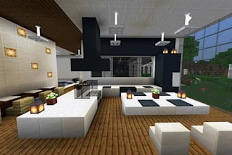 build minecraft modern houses, mansions, villas, bases and cities