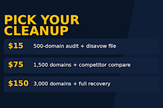 audit toxic backlinks and disavow spammy links for google