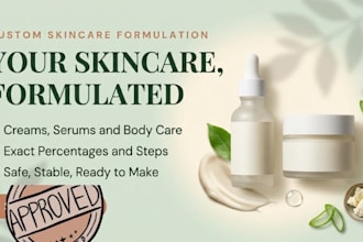 formulate custom skincare products, creams, serums, and body care