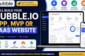 build your bubble io app, mvp or saas website