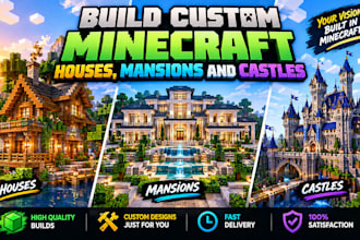 build custom minecraft houses, mansions, and castles