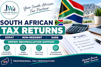 prepare south african expat tax returns, non resident tax documents, sars emp501
