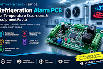 design refrigeration alarm pcb for temperature excursions and equipment fault