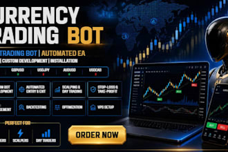 install and automate advanced currency trading bot, usdjpy, audusd,gbpusd,eurusd