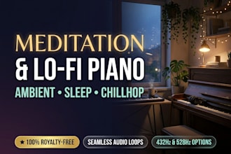 compose relaxing meditation piano music calm ambient sleep and lofi loops