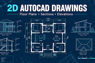 create accurate 2d autocad drawings and technical plans