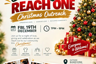 design a christmas, new year or detty december event flyer