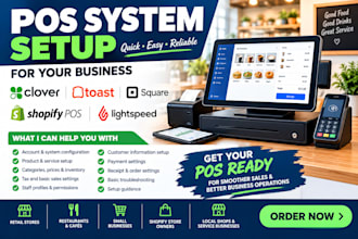 do pos setup for clover, toast, square, shopify, or lightspeed