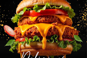 make a burger poster