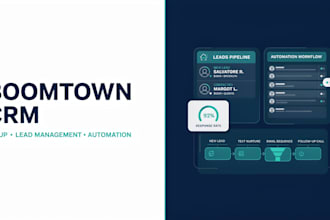 set up boomtown CRM, real estate lead management and automation