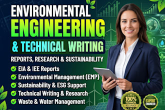 write environmental reports, sustainability, technical documents