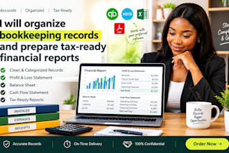 organize bookkeeping records and prepare financial reports