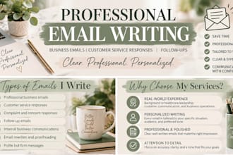 write professional business letters and customer emails