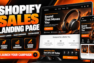 create a custom shopify sales landing page campaign