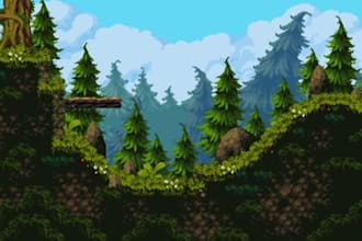 create pixel art background tileset tilemap scenery isometric tileset for games