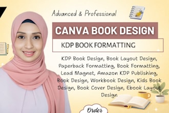 create canva ebook layout design paperback formatting kdp workbook pdf design