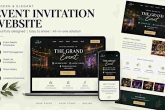 event website, ticketing platform and qr photo gallery