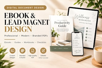 design a professional lead magnet, ebook, or PDF guide