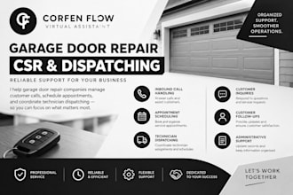 handle garage door repair calls and dispatching