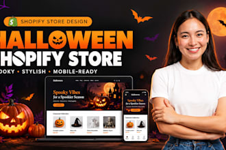 design halloween shopify store christmas shopify store halloween website