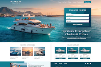 design squarespace boat charter, fishing charter and cruise booking website