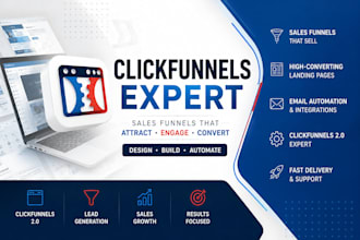 be your clickfunnels expert for sales funnels and landing pages