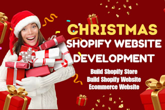 design shopify christmas store shopify ecommerce website development