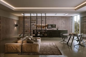 create 3d interior design realistic rendering for kitchen bathroom living room