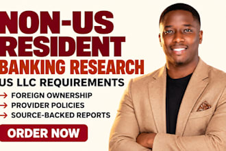 research US llc banking requirements for non US residents