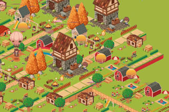 pixei isometric game art tileset 2d spritesheet game asset character animation