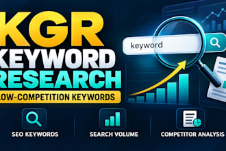 do kgr research for low competition seo keywords
