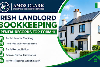 organise irish landlord accounts and rental records for form 11 tax preparation