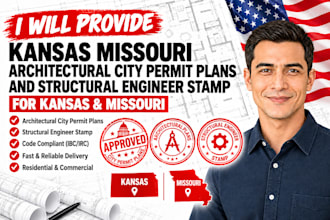 provide kansas missouri architectural city permit plans and structural engineer