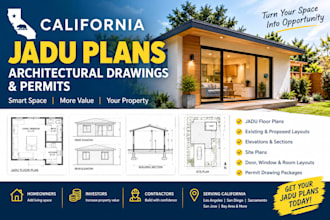create california jadu plans architectural drawing and permit
