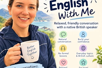practise english with you as a native british speaker