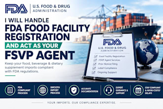 do fda food facility registration fsvp agent fda food listing