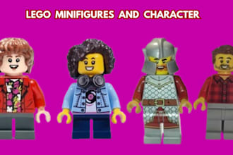 design custom lego minifigures characters outfits  accessories for 3d printing