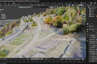 do 3d scene setup for blender environment or cinema 4d environment