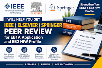 help you get ieee elsevier springer peer review for eb1a application