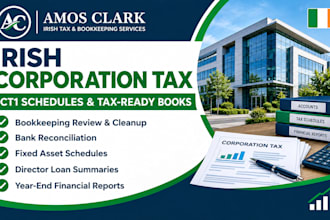prepare irish corporation tax schedules and tax ready books for irish companies