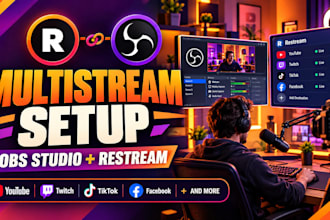 setup obs multistreaming to twitch youtube kick for smooth live streaming